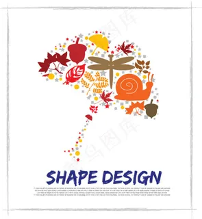 有各种矢量叶子组成的叶子 有各种矢量叶子组成的叶子