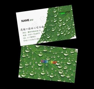 高档绿色名片图片