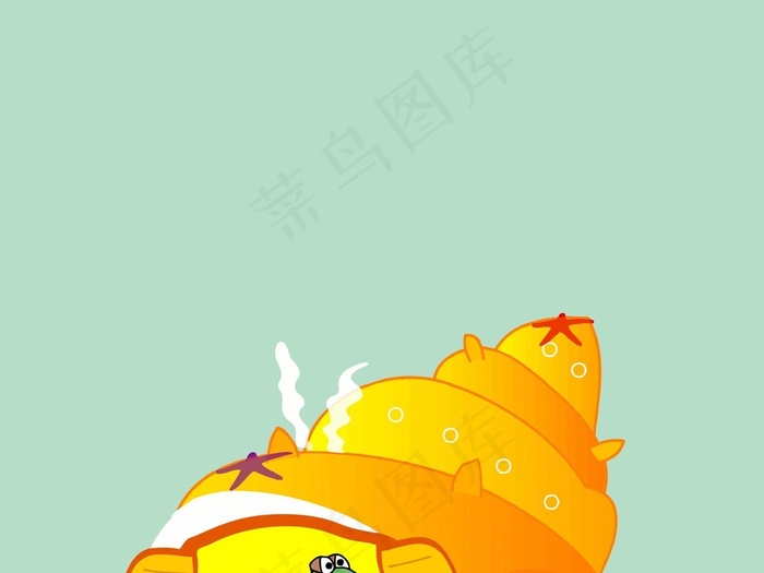 卡通图案场景画插画平面设计素材