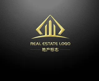 房产LOGO深色psd背景黑色