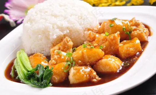 鱼香脆皮豆腐饭图片