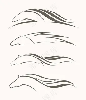 马创意广告图标的设计图片