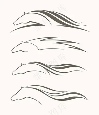 马创意广告图标的设计图片