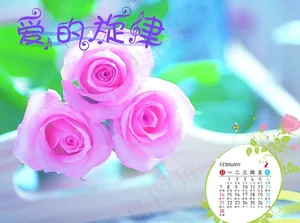 2010台历模板 2月图片
