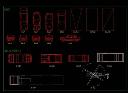 车位汽车飞机图库图块