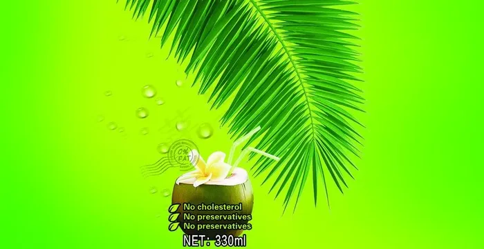 椰子饮料 包装图片psd模版下载