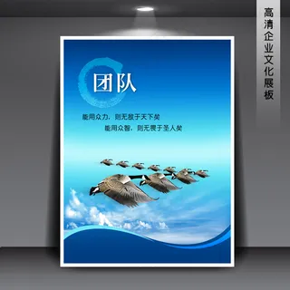 企业文化展板海报PSD下载