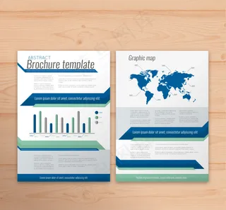 蓝色统计数据内页设计