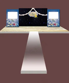 海洋风婚礼主背景效果图 海洋风婚礼主背景效果图