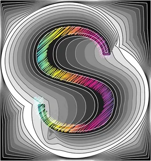 摘要字体矢量插画