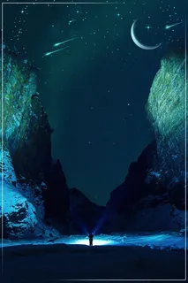 晚安蓝色夜空星空心语广告背景素材 晚安蓝色夜空星空心语广告背景素材