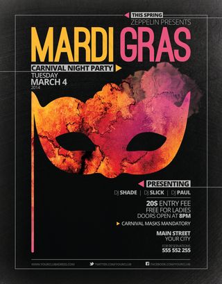 狂欢节三国外复古创意海报素材