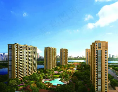 高档建筑小区图片 高档建筑小区图片