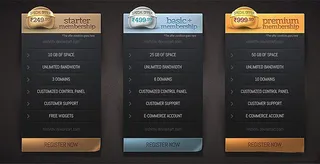 竖向导航列表PSD分层下载