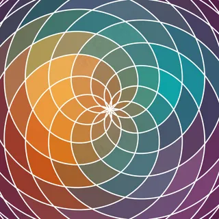 马赛克谱色盘的几何形状的彩虹色的光...