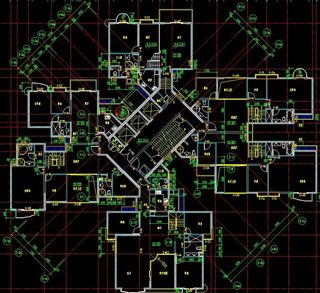黄埔雅苑 住宅楼标准层平面