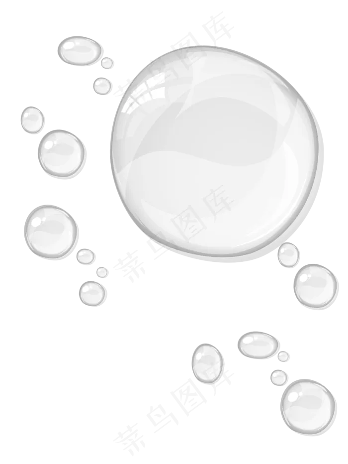 白色清新水滴背景