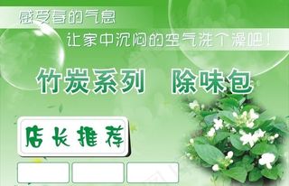 空气清新剂 竹炭除味包 橱窗图片