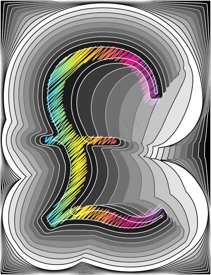 摘要字体矢量插画eps,ai矢量模版下载