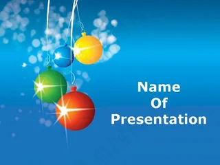 彩色圣诞球PPT模板