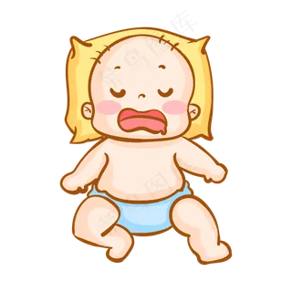 手绘仰着睡觉的婴儿手绘仰着睡觉的婴儿