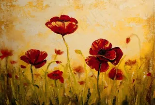 油画 罂粟花图片