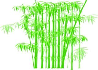 一款错落有致的青翠竹林矢量素材