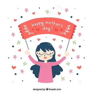 手绘母亲节背景