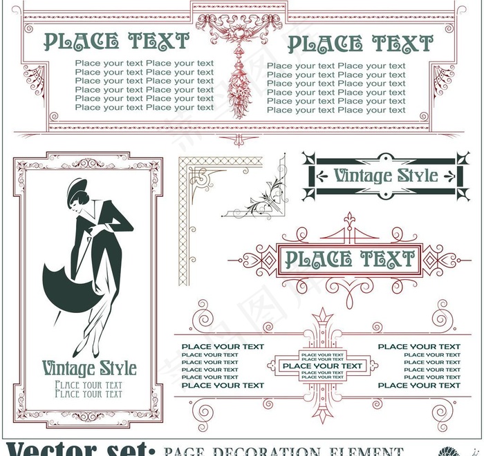 欧式复古花纹图片