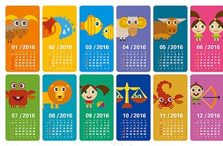 2016年星座日历图片