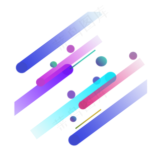 孟菲斯风格彩色线条,免抠元素