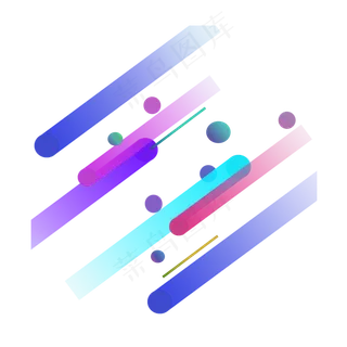 孟菲斯风格彩色线条,免抠元素