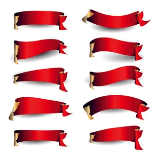 “红丝带banner矢量图形