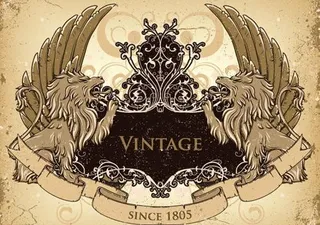 欧式复古盾牌矢量素材图片