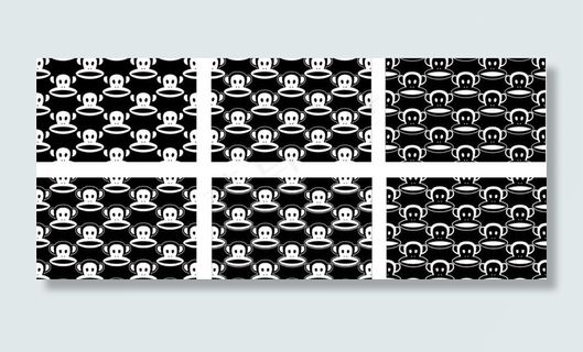 大嘴猴匹印印花图案矢图片