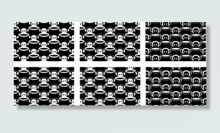 大嘴猴匹印印花图案矢图片