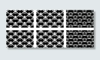 大嘴猴匹印印花图案矢图片