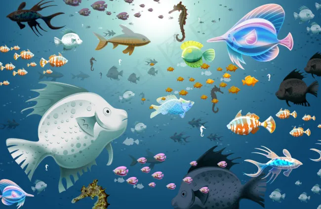 海洋生物PSD素材psd模版下载