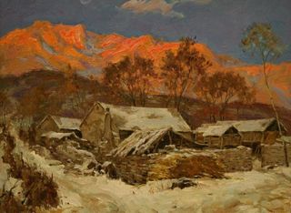 静静的山村图片