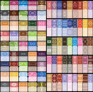 矢量多款底纹花边卡片背景