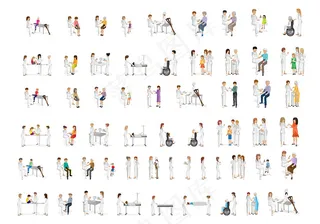 时尚医护人员设计矢量素材