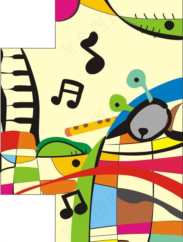 抽象米罗画墙面图片