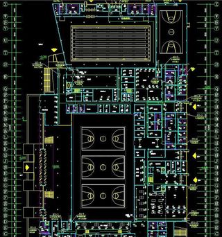 奥运摔跤馆 赛后首层空调平面