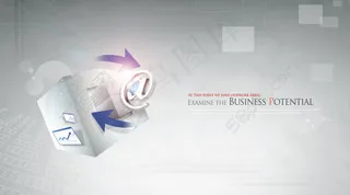 灰色背景前的抽象图形和箭头