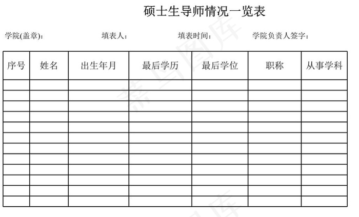 学院博士生导师统计表