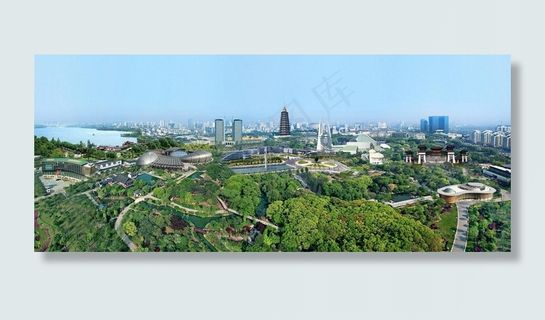 杭州 城市 景色 俯瞰图片