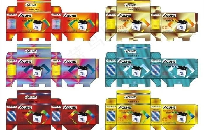 电池闪卡盒cdr矢量模版下载