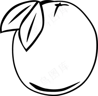 橙色水果剪贴画轮廓