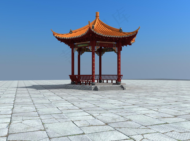 六角亭子图片