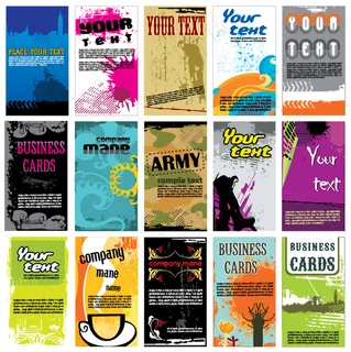 趋势卡设计元素矢量素材